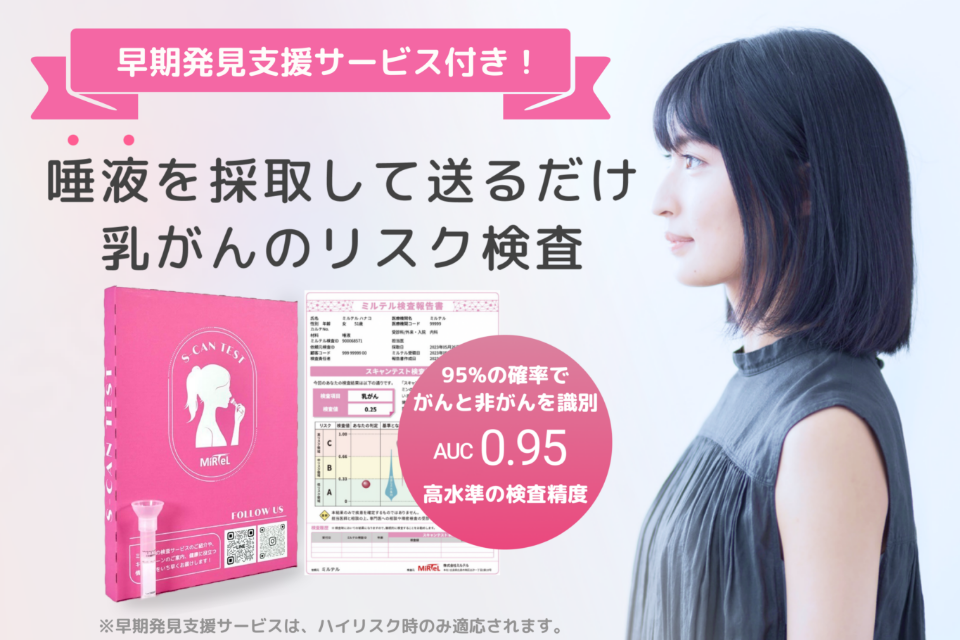 LINEで簡単！痛くない、唾液でわかる乳がんリスク検査ご優待 ～あなたをもっとサポートする、早期発見支援サービス付き～