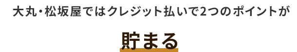 大丸・松坂屋ではクレジット払いで2つのポイントが貯まる