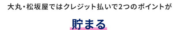 大丸・松坂屋ではクレジット払いで2つのポイントが貯まる
